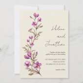Wilde bloemen Floral Elegant pastel Boho Wedding Kaart (Voorkant)
