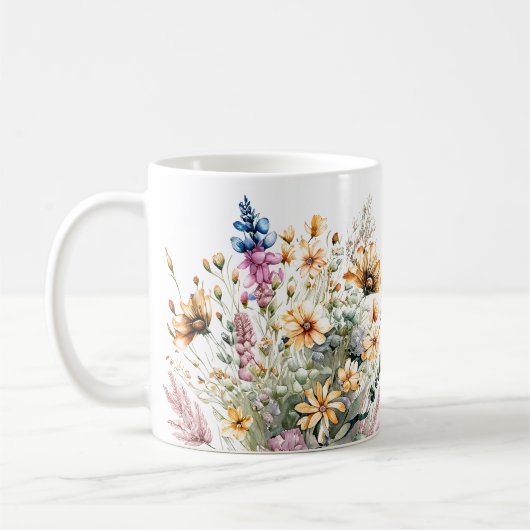 Wilde bloemen Floral Koffiemok (Links)