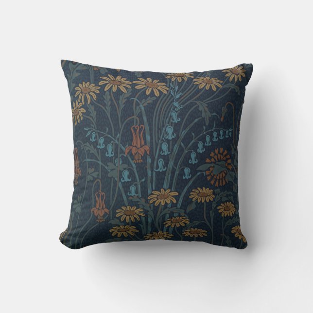 Wilde bloemen  Floral Kussen (Voorkant)