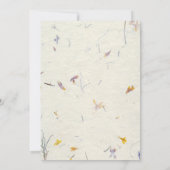 Wilde bloemen Floral Paper Modern Digital Wedding Kaart (Achterkant)