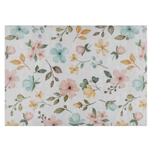 Wilde bloemen Floral Snijplank (Voorkant)