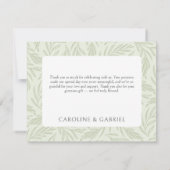 Wilde bloemen Floral Wedding Bedankkaart (Achterkant)