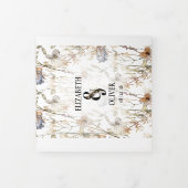 Wilde bloemen Floral Wedding Drieluik Uitnodiging (Cover)