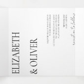 Wilde bloemen Floral Wedding Drieluik Uitnodiging (Binnenkant midden)