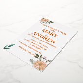 Wilde bloemen folie uitnodiging (Gedraaid)