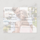 Wilde bloemen foto Opslaan Datum Aankondigingskaart (Achterkant)