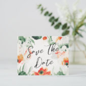 Wilde bloemen foto Opslaan Datum Aankondigingskaart (Staand voorkant)