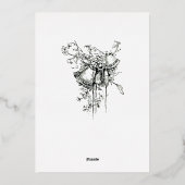 Wilde Bloemen Frame Rand Bruiloft Folie Uitnodiging (Achterkant)