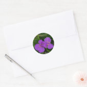 Wilde bloemen Fuchsia Spiderwort Hot Springs Gifts Ronde Sticker (Envelop)
