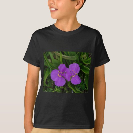 Wilde bloemen Fuchsia Spiderwort Hot Springs Gifts T-shirt (Voorkant)