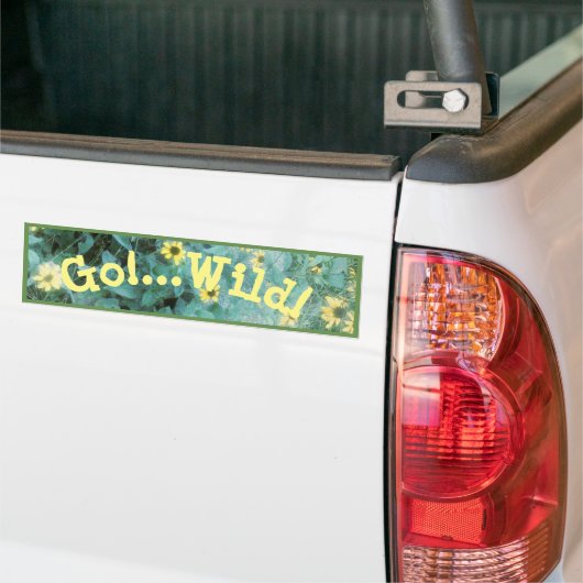 Wilde bloemen - Ga!.. Wild! V.2. Bumpersticker (Op Truck)