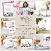 Wilde Bloemen Gazon Persoonlijke Witte Bedankkaart