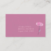 Wilde bloemen gazon roze bruidsdouche recept verzo informatiekaartje (Achterkant)