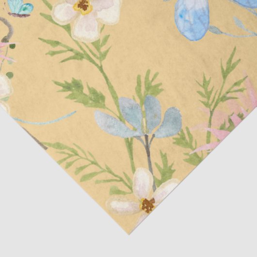 Wilde bloemen Gele vlinderbloemknol Tissuepapier (Detail)