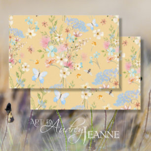 Wilde bloemen Gele vlinderbloemknol Tissuepapier