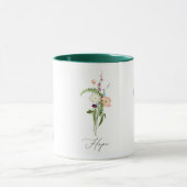 Wilde bloemen geloof hoop liefde mok (Midden)