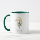 Wilde bloemen geloof hoop liefde mok (Links)