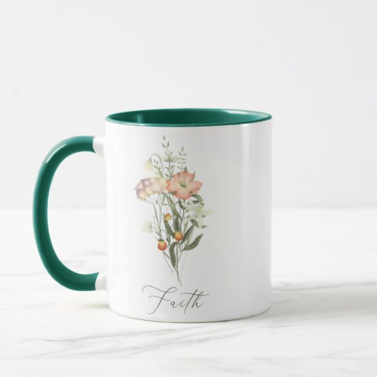 Wilde bloemen geloof mok (Links)