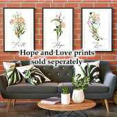 Wilde bloemen geloof poster
