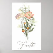 Wilde bloemen geloof poster (Voorkant)