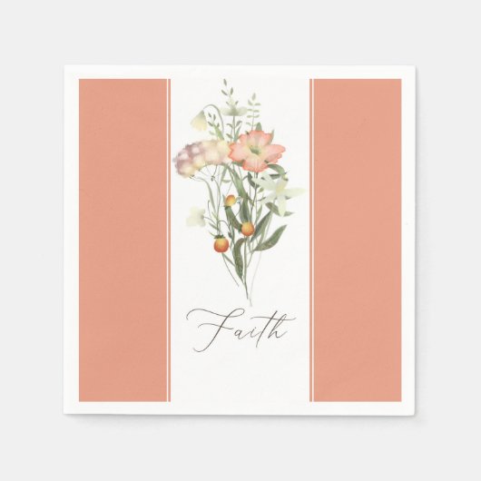 Wilde Bloemen Geloven Servet (Voorkant)