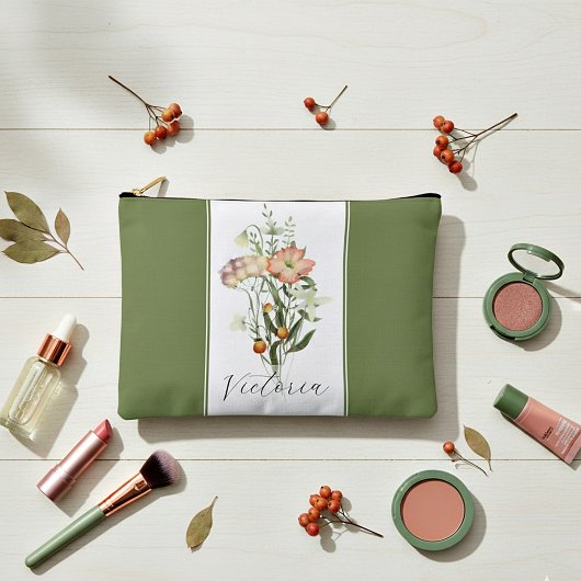 Wilde bloemen gepersonaliseerd etui
