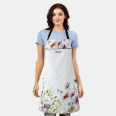 Wilde bloemen gepersonaliseerd Schort (Gedragen)
