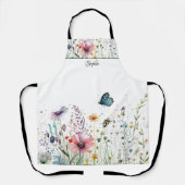 Wilde bloemen gepersonaliseerd Schort (Voorkant)