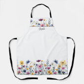 Wilde bloemen gepersonaliseerd Schort (Voorkant)