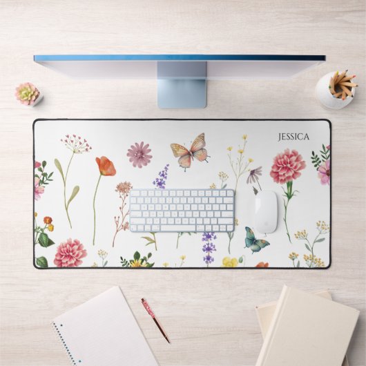 Wilde bloemen geperst bloemen eenvoudige naam bure bureaumat (Kantoor 1)