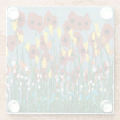 Wilde bloemen glazen onderzetter (Achterkant)