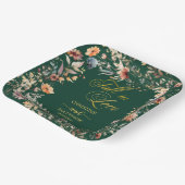 Wilde Bloemen Goud 'Eens Verliefd' Elegante Trouwd Papieren Bordje (Gebogen)