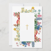 Wilde bloemen Grieks-orthodox doopsel Kaart (Achterkant)