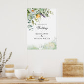 Wilde bloemen groene bloemen welkom bord voor bloe poster (Keuken)
