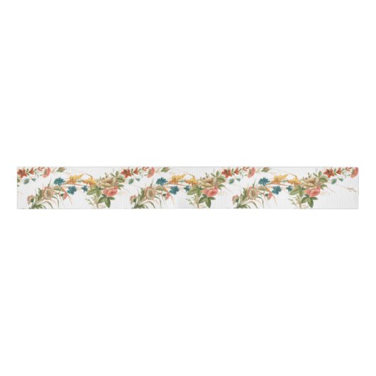 Wilde bloemen grosgrain lint (Voorkant)