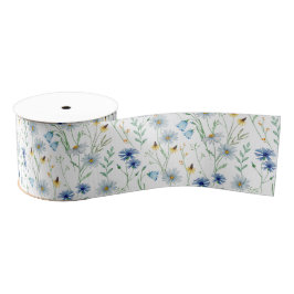 Wilde bloemen grosgrain lint