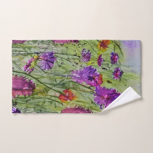 Wilde bloemen handdoek (Handdoek)
