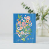 Wilde Bloemen Handgeschilderd Kleurrijk Gouache Da Briefkaart (Staand voorkant)