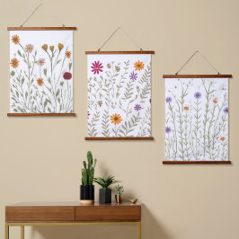 Wilde bloemen! hangend wandkleed