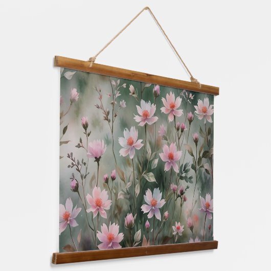 wilde bloemen hangend wandkleed (Gebogen)