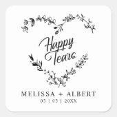 Wilde bloemen Harde gelukkige tranen weddenschap C Vierkante Sticker (Voorkant)