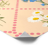 Wilde Bloemen Harlekijn Tuin Poster (Hoek)