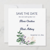 Wilde Bloemen Harmonie Save The Date Aankondiging (Voorkant)