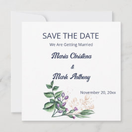Wilde Bloemen Harmonie Save The Date Aankondiging