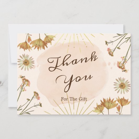 Wilde bloemen Hartelijk dank voor de cadeautjes Ka Bedankkaart (Voorkant)