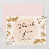 Wilde bloemen Hartelijk dank voor de cadeautjes Ka Bedankkaart (Voorkant / Achterkant)