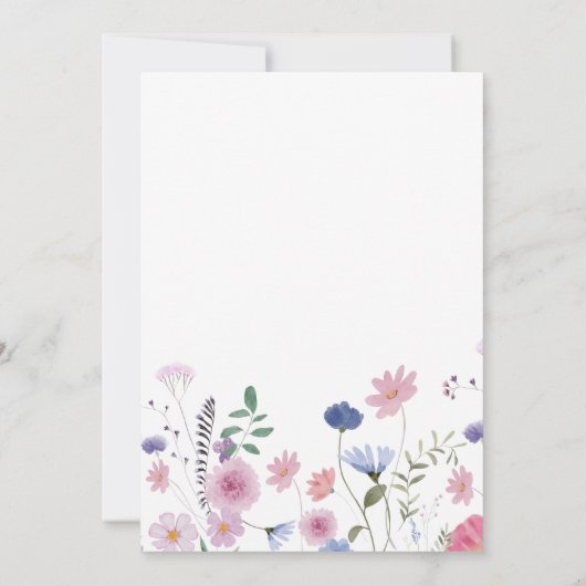 wilde bloemen Heilige Kruis dank je kaart (Achterkant)