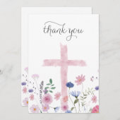 wilde bloemen Heilige Kruis dank je kaart (Voorkant / Achterkant)