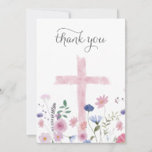 wilde bloemen Heilige Kruis dankkaart