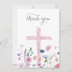 wilde bloemen Heilige Kruis dankkaart Kaart